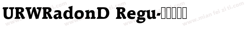 URWRadonD Regu字体转换